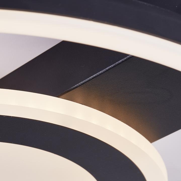 Actual product image Brilliant BRE-Light Maureen LED ceiling light 37x37cm black metal/plastic 22 W LED (2900 lm)