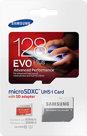 Produktbild Samsung Evo Plus microSDXC UHS-I (128 GB, microSDXC, U1, UHS-I)