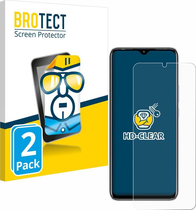 Actual product image BROTECT Screen Protector Clear (2 Piece, Infinix Hot 10 Play)