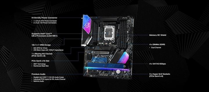 Produktbild AsRock Płyta główna Z890 Lightning WiFi (LGA 1851, Intel Z890, ATX)