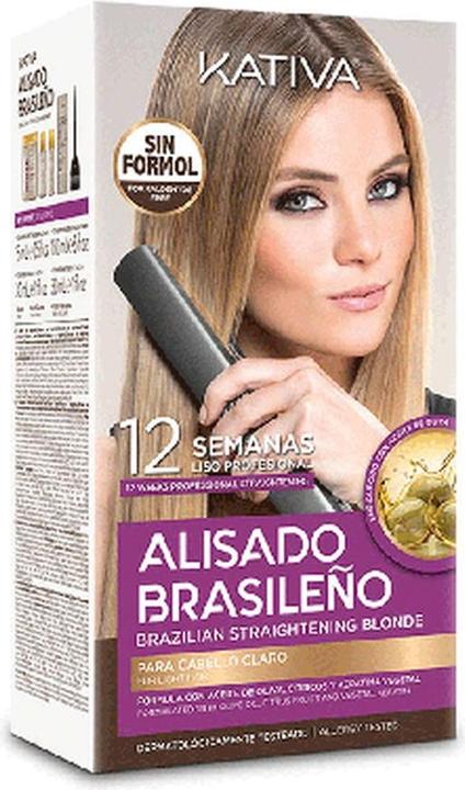 Actual product image Kativa Alisado Brasileno Blonde Kit