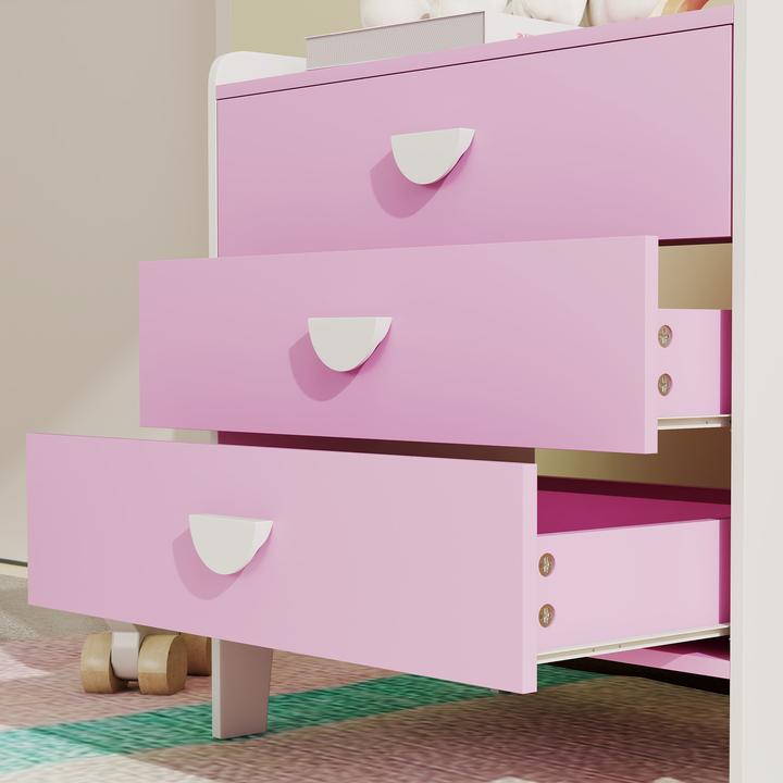Image du produit Aiyaplay Kinderkommode MDF Rosa (40 x 40 x 60 cm)