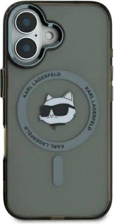 Produktbild Karl Lagerfeld KLHMP16SHLSCHK iPhone 16 6.1" czarny/black hardcase IML Metal Choupette Head MagSafe (Apple iPhone 16)