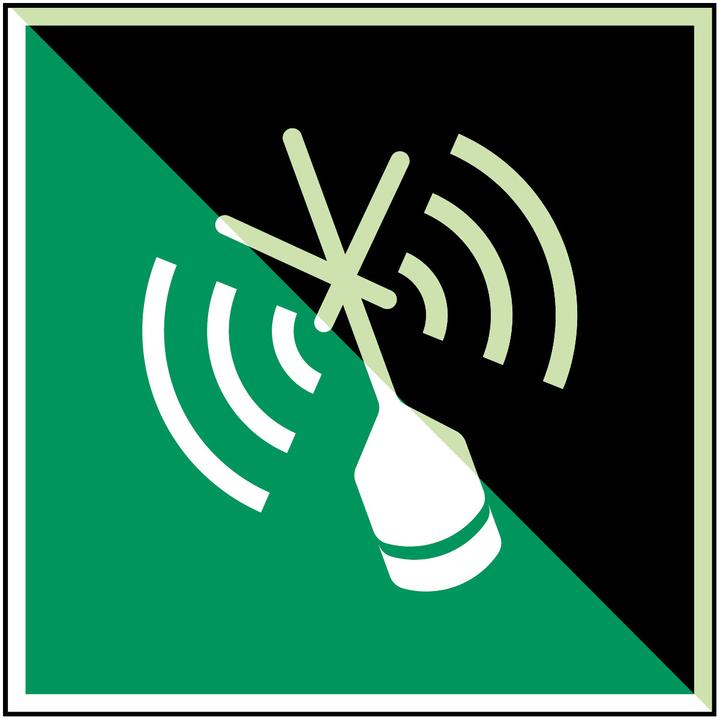Actual product image Brady ISO safety sign - distress beacon