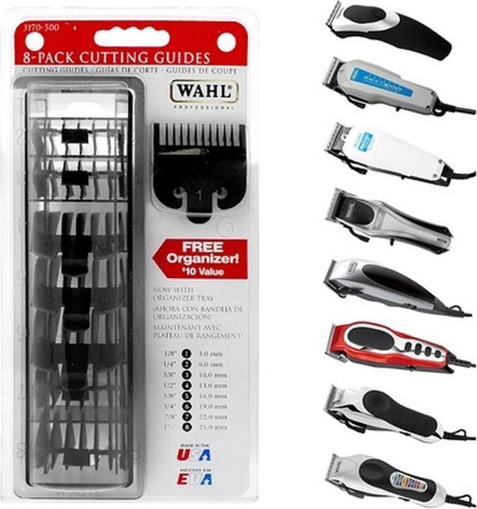 Immagine prodotto Wahl Counter Combs 03170-500 Set of 8 Sizes 3, 6, 10, 13, 16, 19, 22, 25mm (8 x)