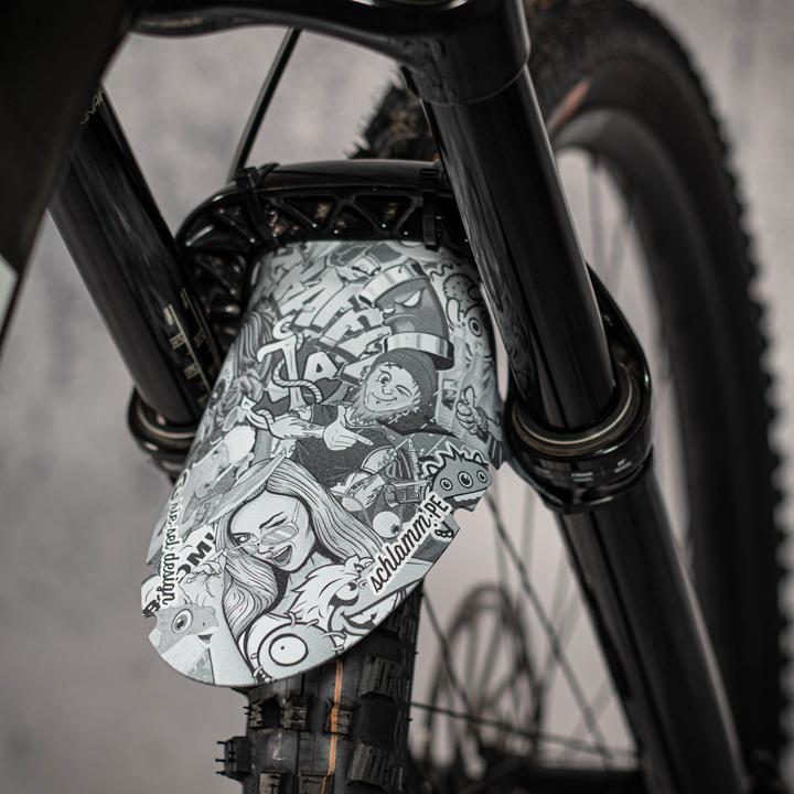 Actual product image riesel design Splash guard with packing/cable tie (Front mudguard)