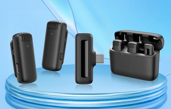 Actual product image Apexel 2 in 1 Wireless Microphone APL-MIC008 Type C