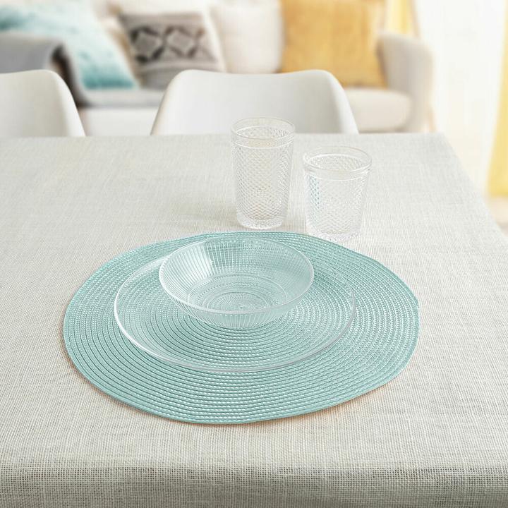 Produktbild Quid Platzset Vita Aqua Blau Kunststoff 38 cm (Pack 12x) (12 Stk., 38 cm)