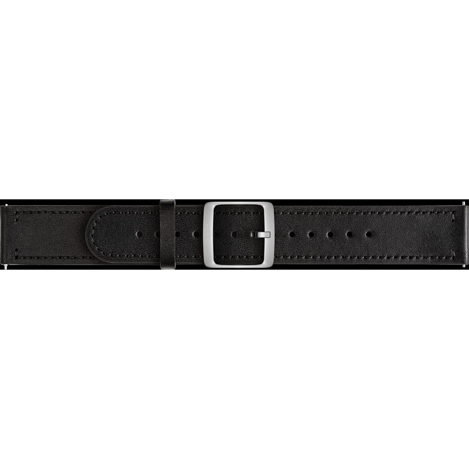 Withings Steel HR Armband (20 mm, Leder, Steel HR 40mm, 20mm Anstossbreite), Uhrenarmband, Schwarz