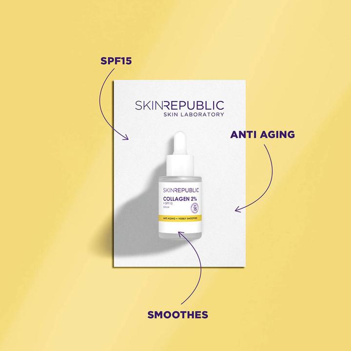 Immagine prodotto Skin Republic - Collagene 2% + siero SPF 15 (30 ml)