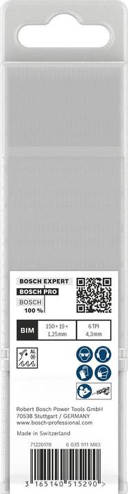 Actual product image Bosch Professional Zubehör PRO Window Demolition S611DF sheet, 1.25 x 19 x 150 mm, 25 pcs.