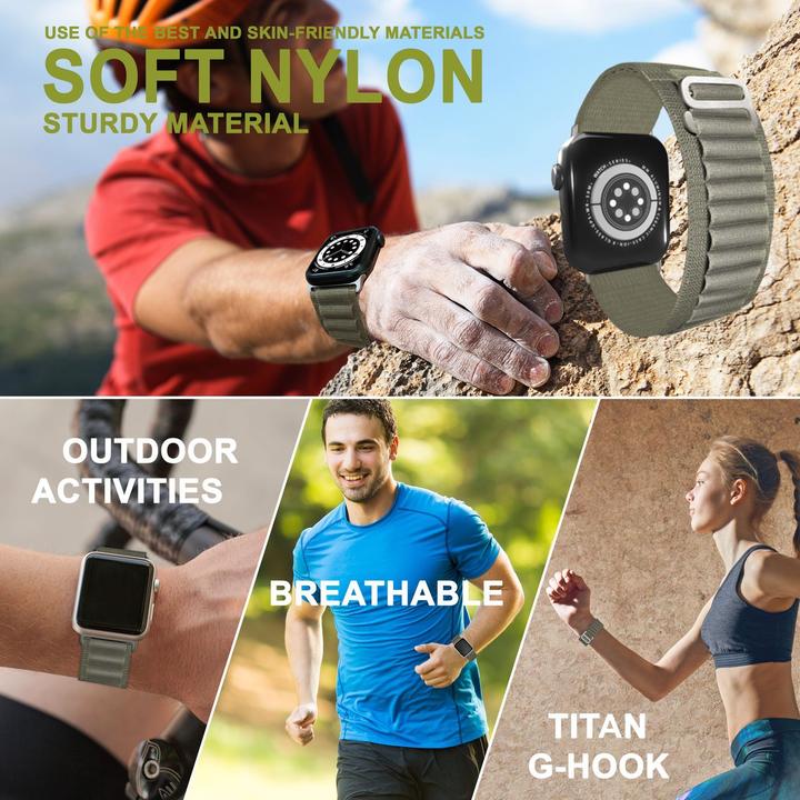 Produktbild Nalia Alpine Nylon Smart-Watch Armband (Nylon, Silikon)