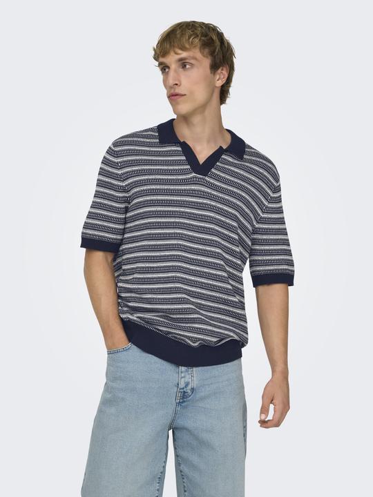 Produktbild Only & Sons Onstilo Life Reg Ss Split Neck Knit Noos (M)