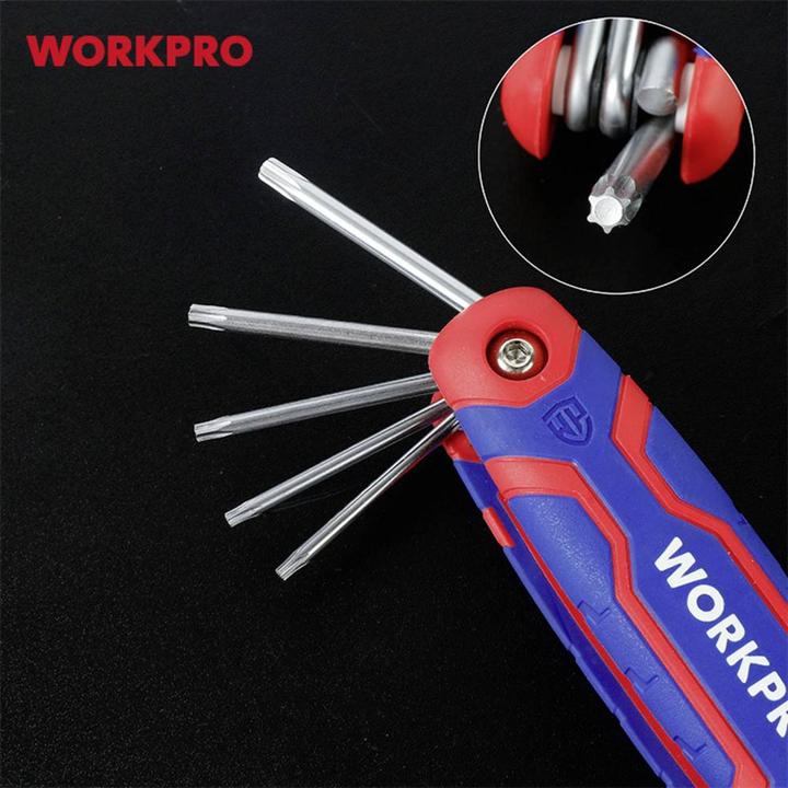 Produktbild Workpro TORX Winkelschraubendreher-Set T 9, T 10, T 15, T 20, T 25, T 27, T 3