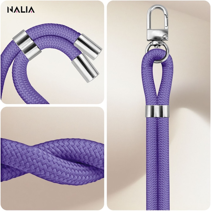 Produktbild Nalia HoldMe Lanyard Handykette – Universal Trageband für Smartphones - Verstellbar, Soft & Elastisch