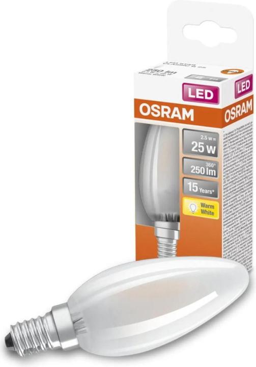 Produktbild Osram Led Retrofit Classic B (E14, 2.50 W, 250 lm, 1 x, F)
