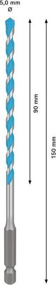 Actual product image Bosch Professional Zubehör EXPERT HEX-9 Multi Construction drill bit, 5 x 90 x 150 mm (5 mm)