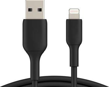 Actual product image Hamlet XCU2A-LGT200 Lightning cable 2 m Black (2 m, USB 2.0)