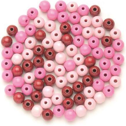 Thumbnail - Glorex Holzperle 8mm 80St rosa-mix FSC Buche