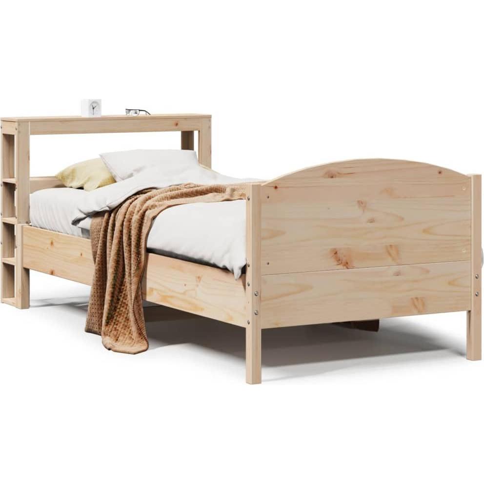VidaXL, Bett, Massivholzbett Holzbett Bett Doppelbett mit Kopfteil 180x200cm Kiefer (180 x 200 cm)