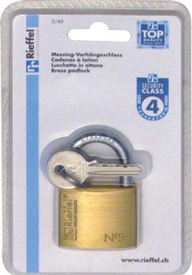 Actual product image Rieffel Padlock brass No. 5 SB