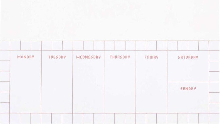 Produktbild Rico Design Wochenplaner 21 x 8 cm, Pixel, L.300821