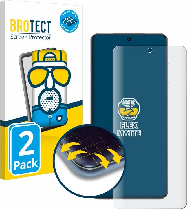 Produktbild BROTECT Fullscreen Schutzfolie Displayschutz Folie Matt Entspiegelungsfolie (2 Stück, OnePlus 13)