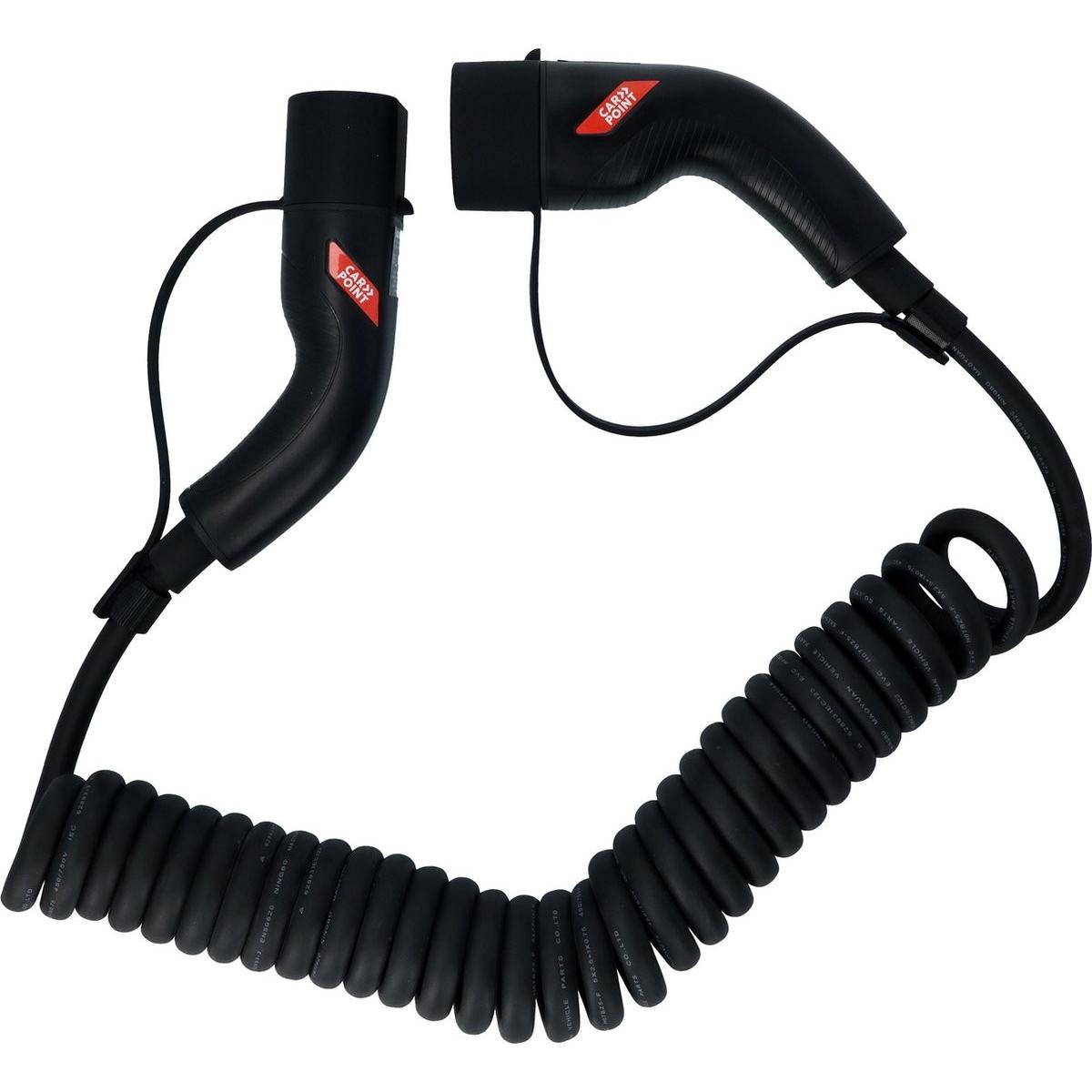 Carpoint, Cavo di ricarica per auto elettrica, Autopunkt Spiralladungskabel Elektrische Autotyp 2> 2 32a 3ph 6 Meter (32 A, 6 m)