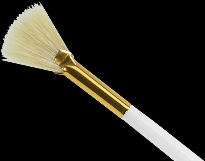 Image du produit Pinceau pour masques en éventail, blanc, poils naturels, longueur 20 cm