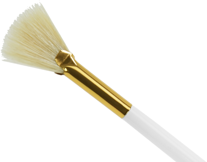 Immagine prodotto Pennello per maschera a ventaglio, bianco, setola naturale, lunghezza 20 cm