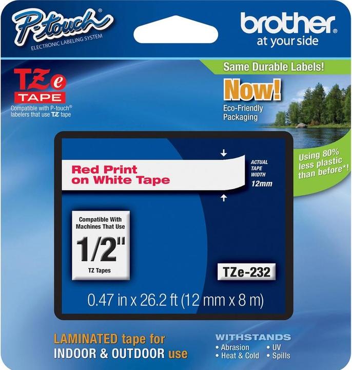 Produktbild Brother Tze-232 (1.20 cm, Weiss, Rot)