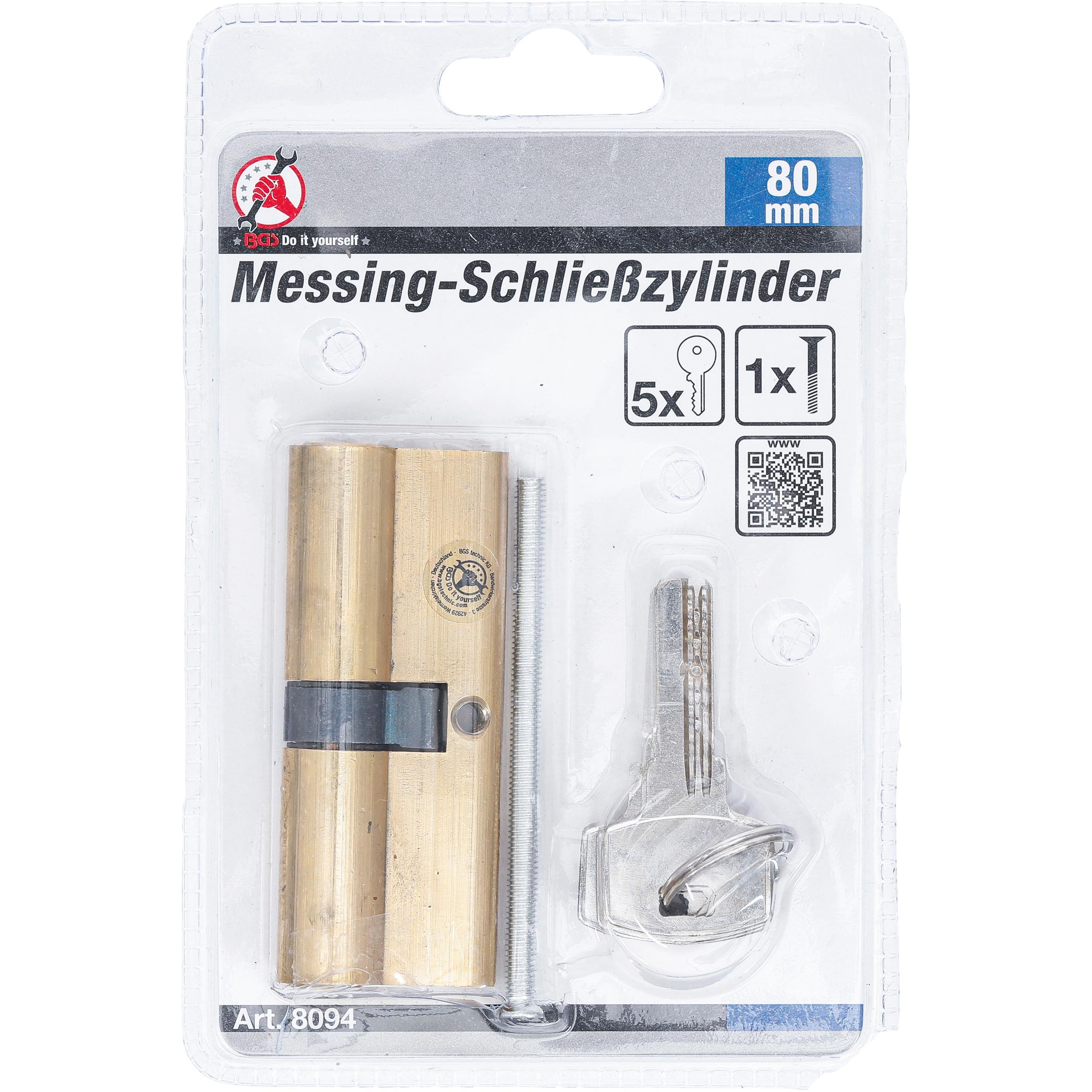 Thumbnail - BGS, Vorhängeschloss, Messing-Schliesszylinder 80 mm