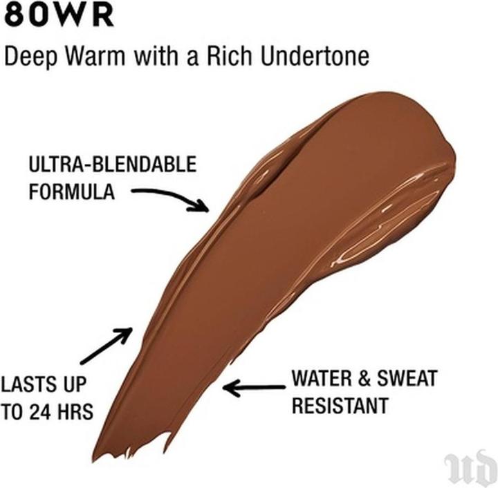 Actual product image Urban Decay Stay Naked Correcting Full Coverage Concealer Lightweight Formula Matte Finish Lasts Up (80WR)