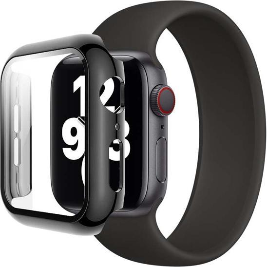 Thumbnail - EKO Cover für Apple Watch 45mm Vollständiger Schutz mit gehärtetem Glas, Smartwatch Zubehör, Schwarz