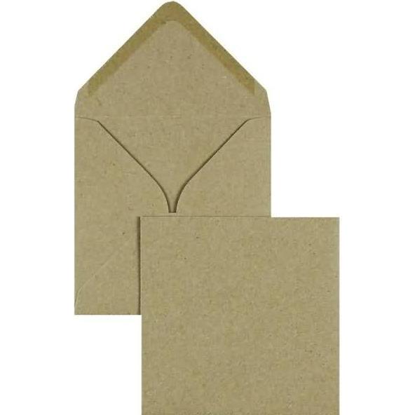 Blanke, Briefumschlag, Briefumschläge 155x155mm 120g/qm gummiert VE=500 Stück braun (500 x)