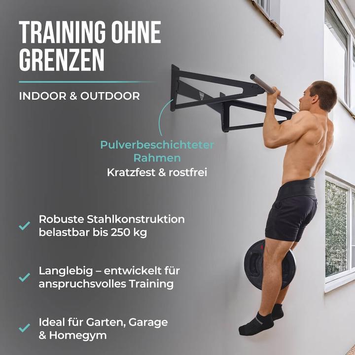Actual product image Pullup & Dip Muscle-Up Bar, Klimmzugstange mit extra Wandabstand