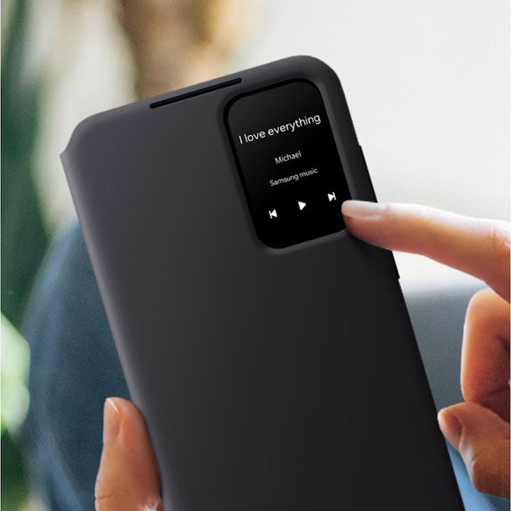Productafbeelding Samsung Boekomslag Smart View Portemonnee Hoesje Zwart (Samsung Galaxy A35)