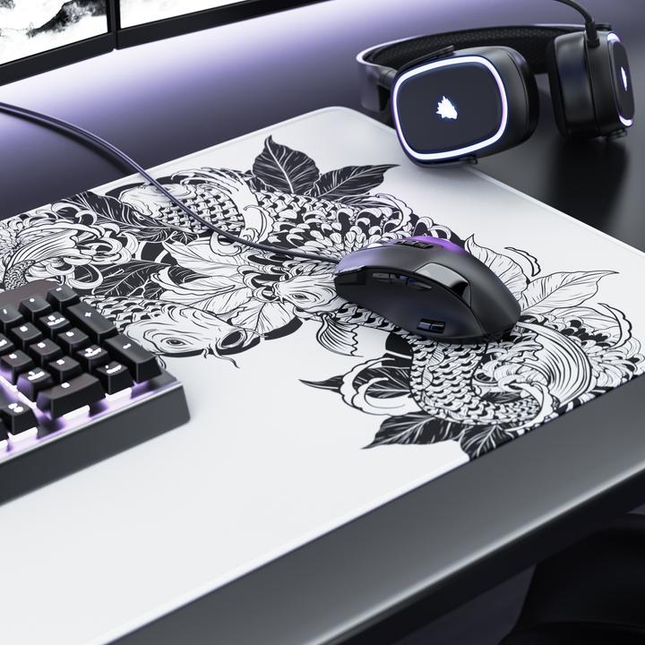 Produktbild Titanwolf Gaming Mauspad, 900 x 400mm XXL Speed Gaming Mausmatte, Mousepad Extragrosse Fläche, Koi Tattoo 3 (XXL)