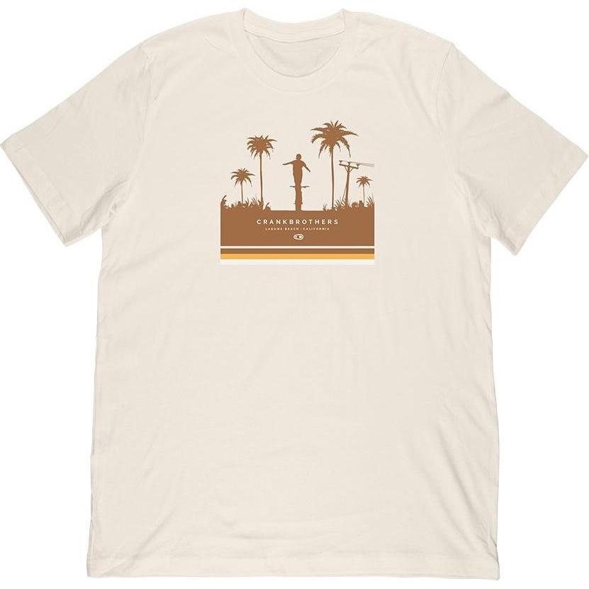 Crankbrothers, Herren, Shirt, Sunset T-Shirt Men, white/brown/orange, S, Mehrfarbig, (S)