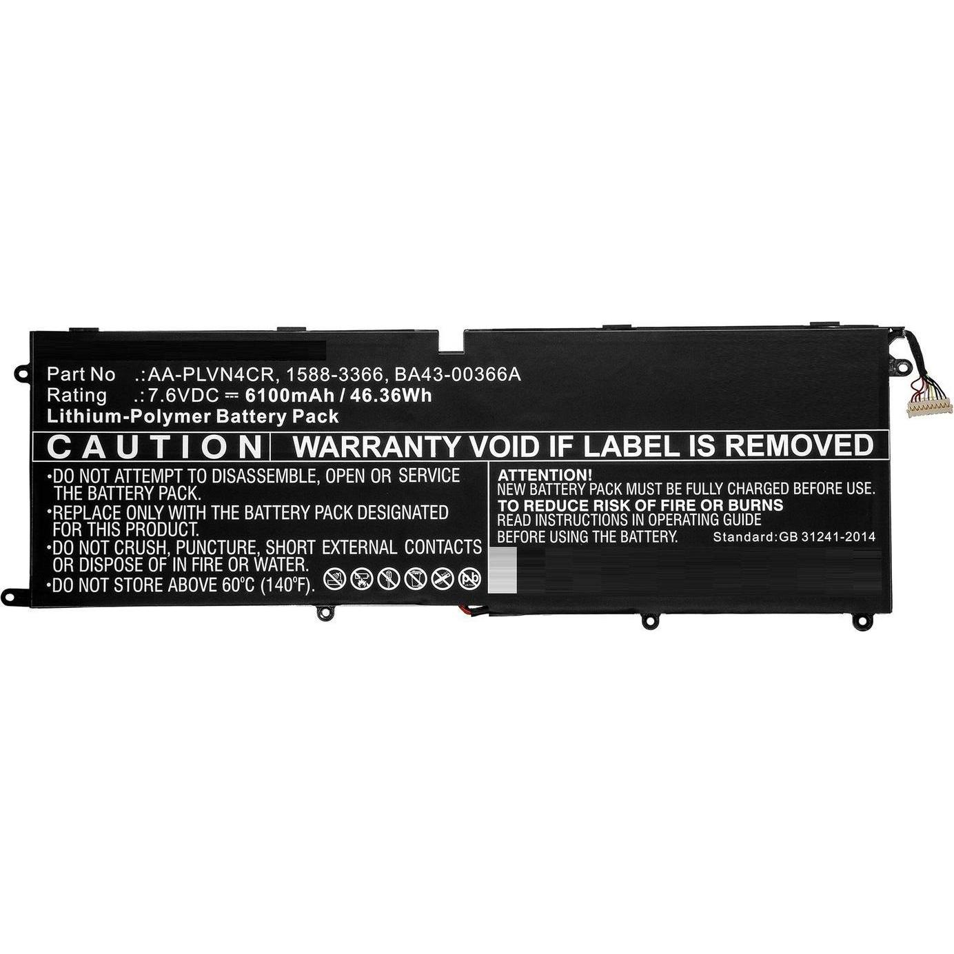 CoreParts Laptop Battery for Samsung (6100 mAh), Notebook Akku, Schwarz