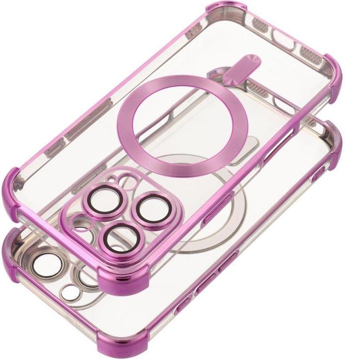 Produktbild OEM Back panel cover Case ANTISHOCK ELECTRO for IPHONE 16 compatible with MagSafe pink (Apple iPhone 16)
