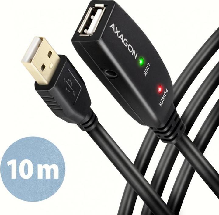 Image du produit Axagon USB A – USB A (10 m, USB 2.0)