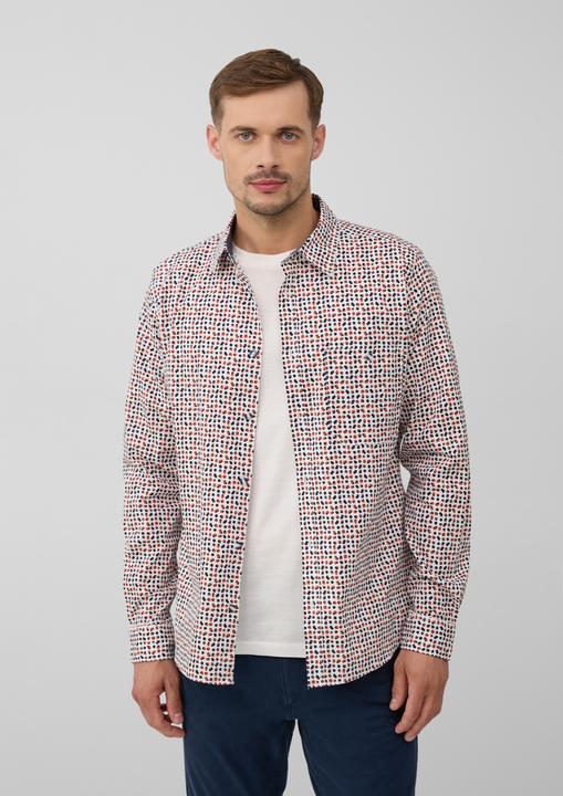 Immagine prodotto s.Oliver Hemd Slim Fit: Gemustertes Hemd aus Baumwollstretch (S)