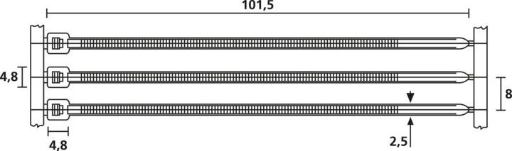 Actual product image HellermannTyton Cable tie for Autotool 2000 natural UV (Plastic cable ties, 100 mm, 3500 pcs.)