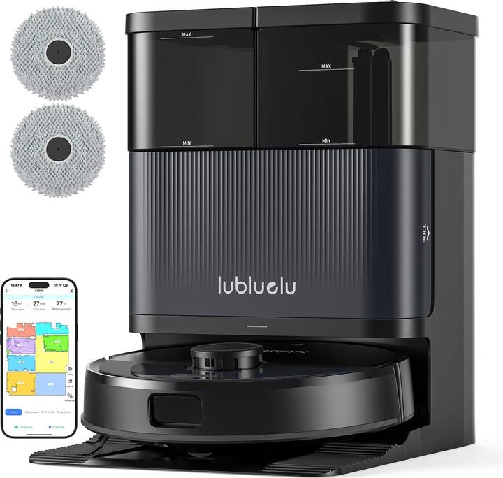 Lubluelu Vacuum cleaner One Robotic Vacuum S1000 Black (10000 Pa, Wiping cloth)