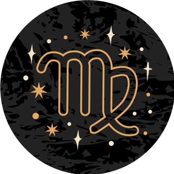 Image du produit Bügelbilder Bügelbild Sternzeichen Jungfrau im Kreis (1 x)