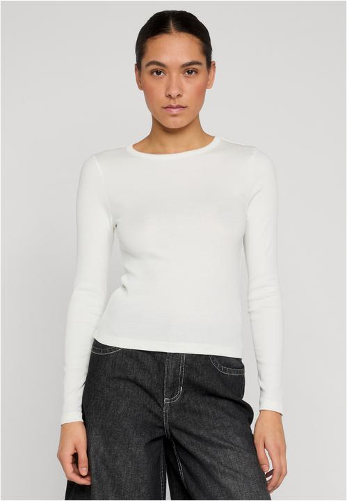 Produktbild Urban Classics Ladies Basic Rib Longsleeve 2-Pack black+offwhite M (M)