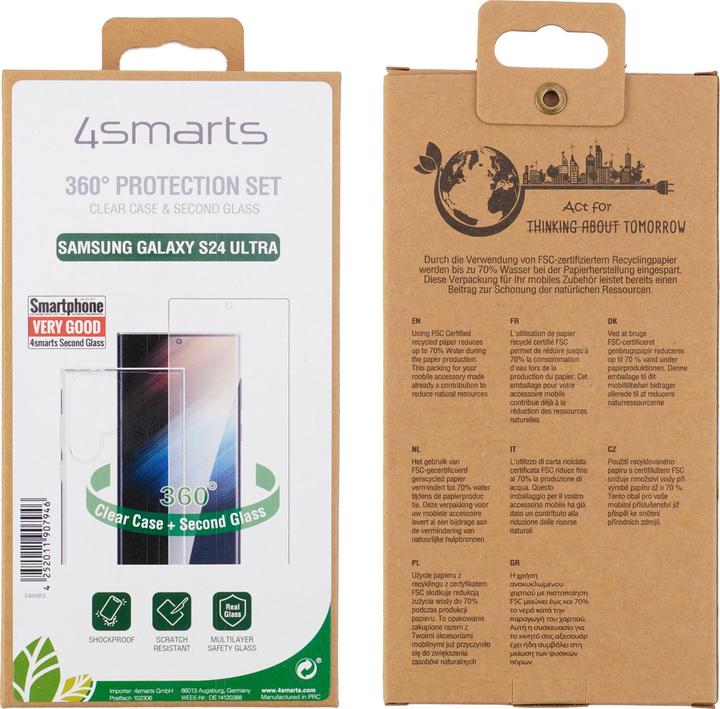 Immagine prodotto 4smarts Set di protezione a 360° per Samsung Galaxy S24 Ultra (Samsung Galaxy S24 Ultra)