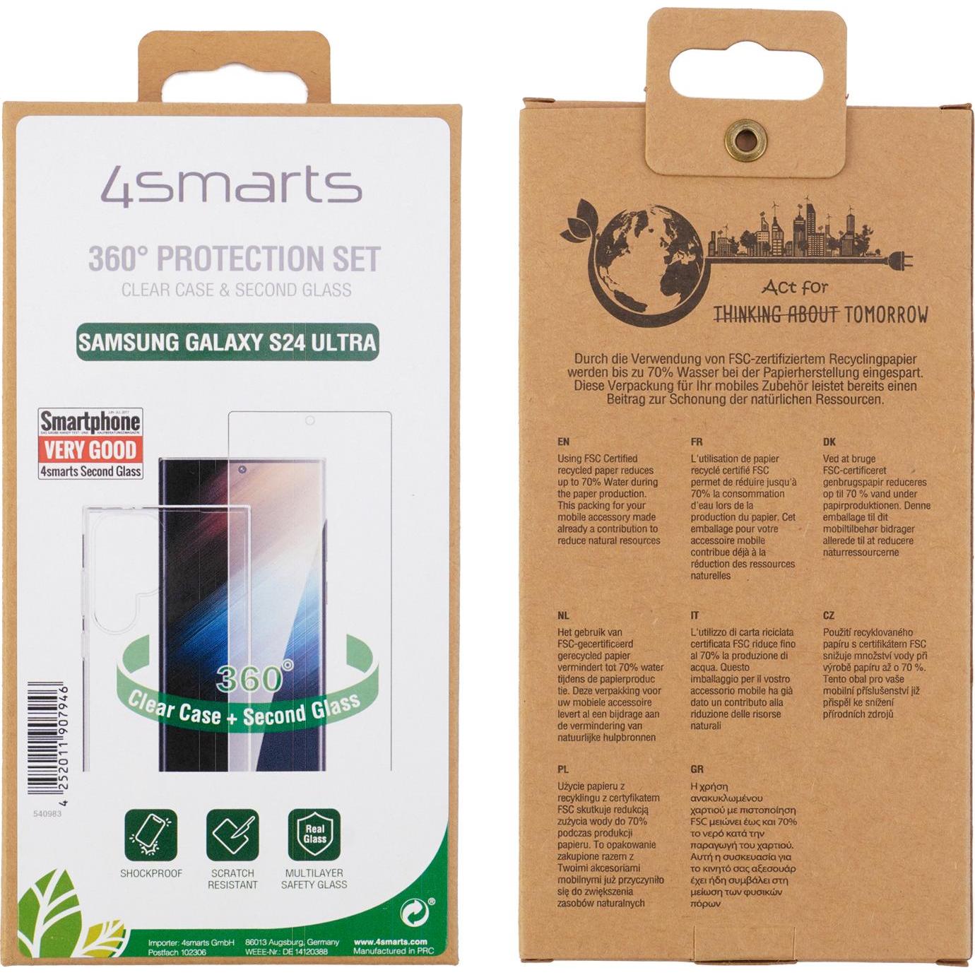 Thumbnail - 4smarts 360° Protection Set (Samsung Galaxy S24 Ultra), Smartphone Hülle, Transparent