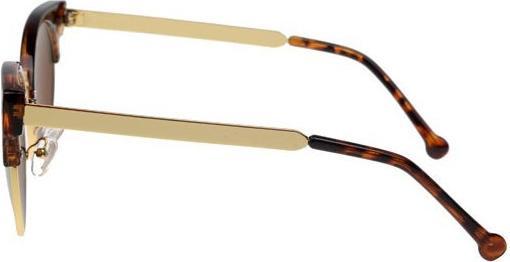 Actual product image Hermex Cat Eye Vintage Retro 80s Sunglasses UV400 - Brown Leopard